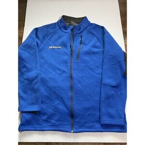 Menards official employee blue and gray full-zip softshell jacket Size XL